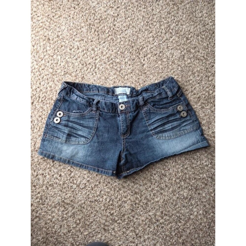 Y2k low rise mini jean shorts